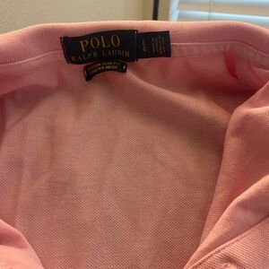 Pink men’s custom polo shirt
